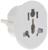 Переходник универсальный 16А, с з/к, 220 В, белый, заподлицо в розетку, 1шт.