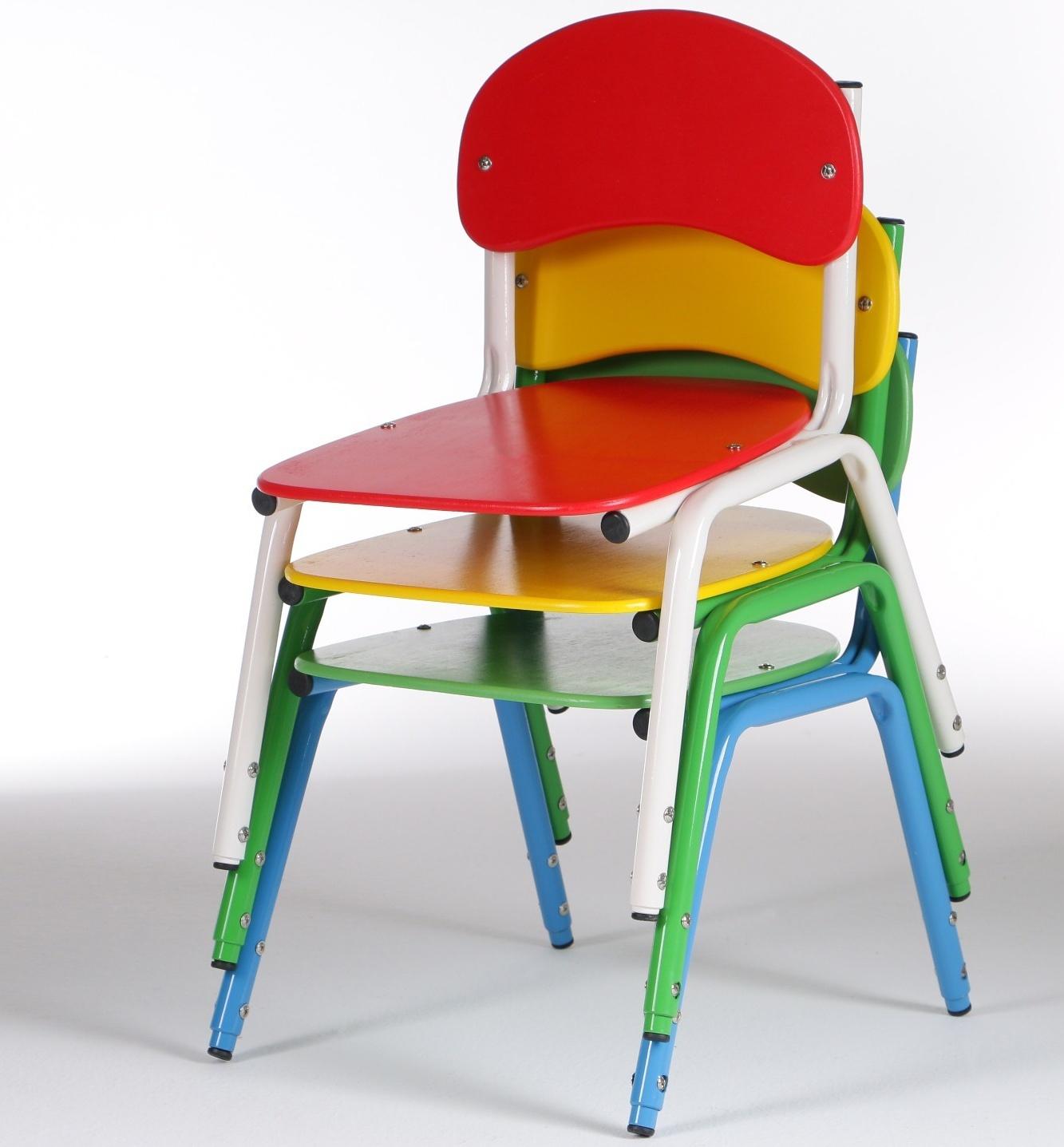 Стул детский штабелируемый Сема гр.1-3, Желтый/Зеленый