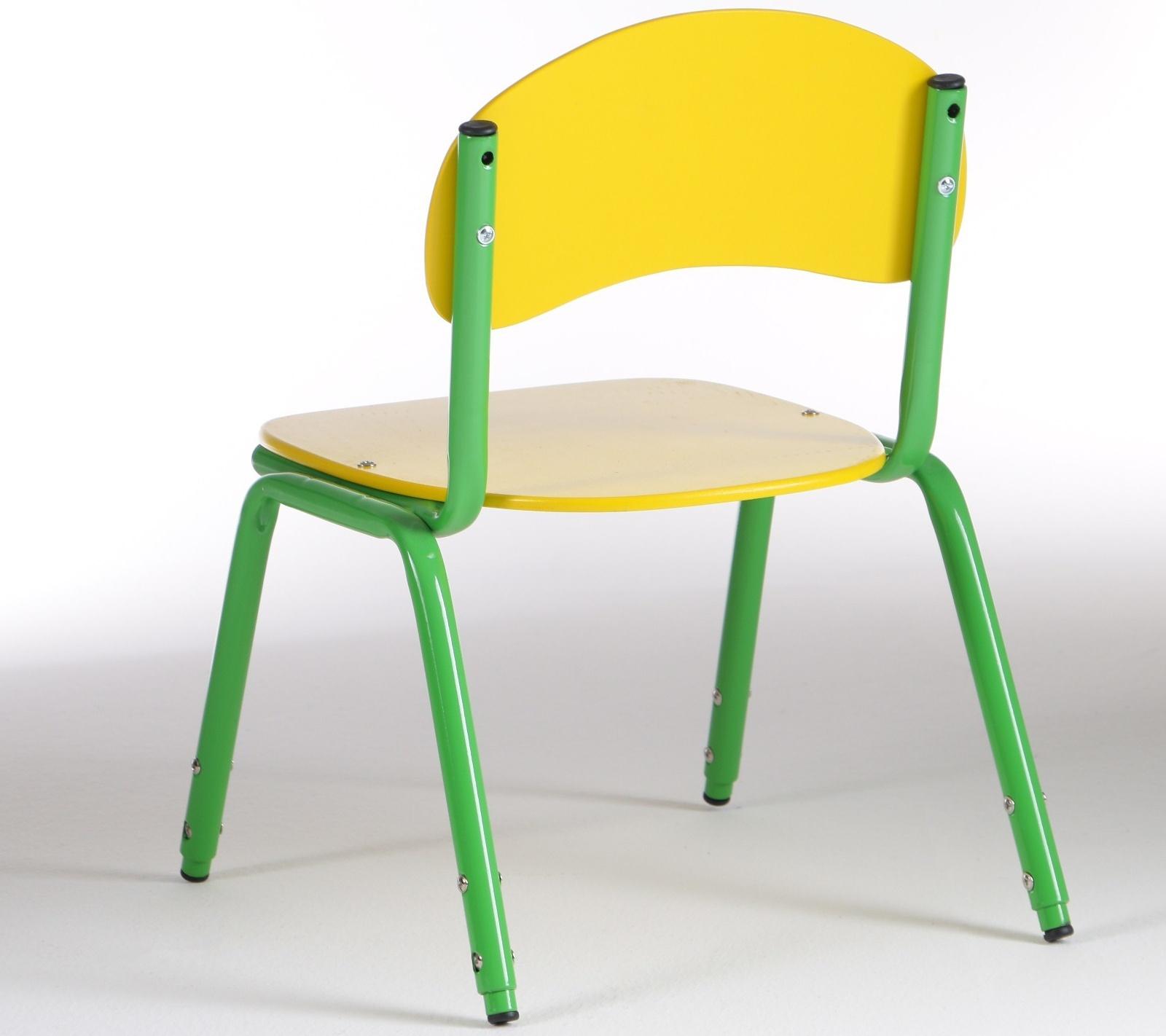 Стул детский штабелируемый Сема гр.1-3, Желтый/Зеленый