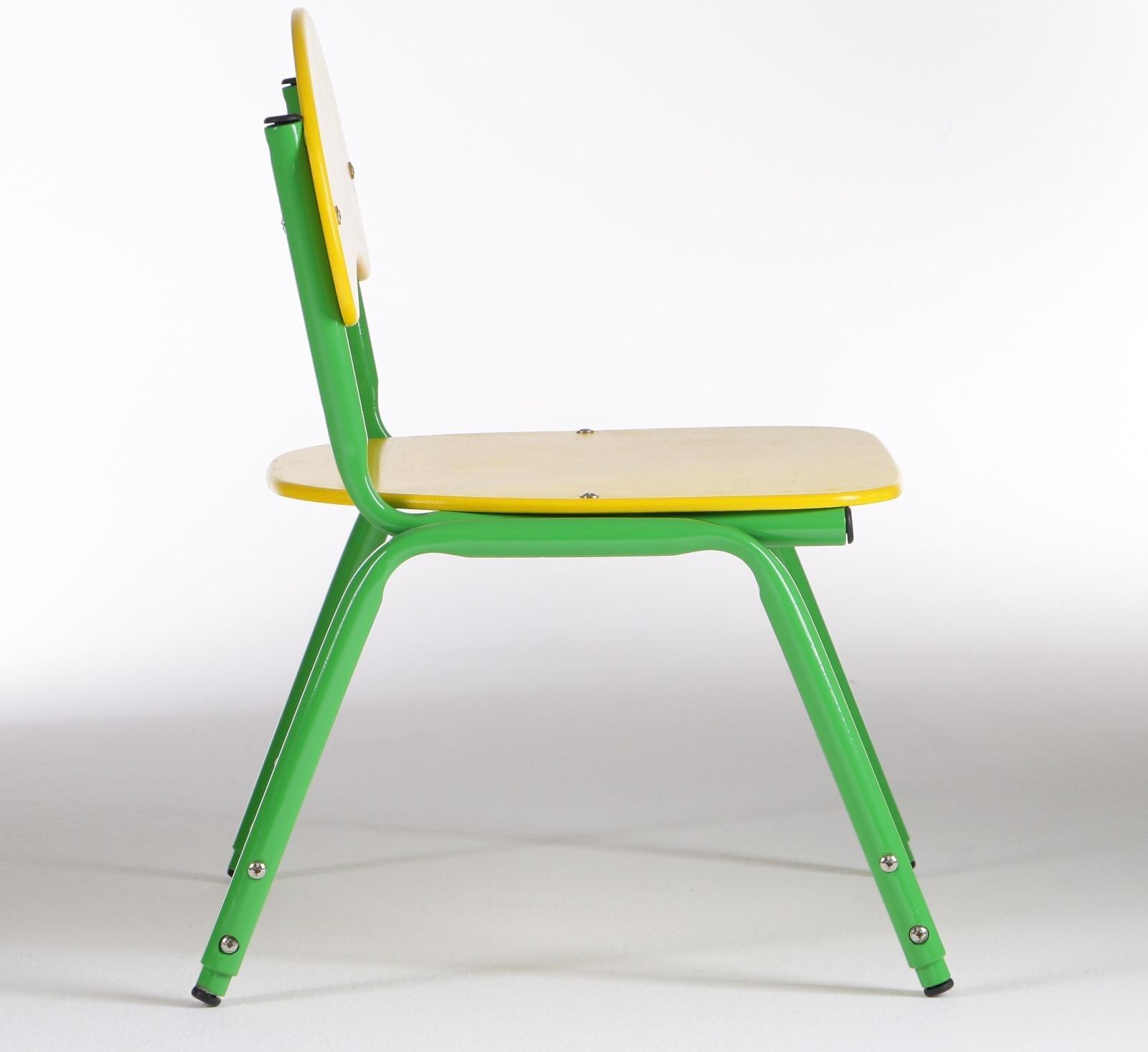 Стул детский штабелируемый Сема гр.1-3, Желтый/Зеленый
