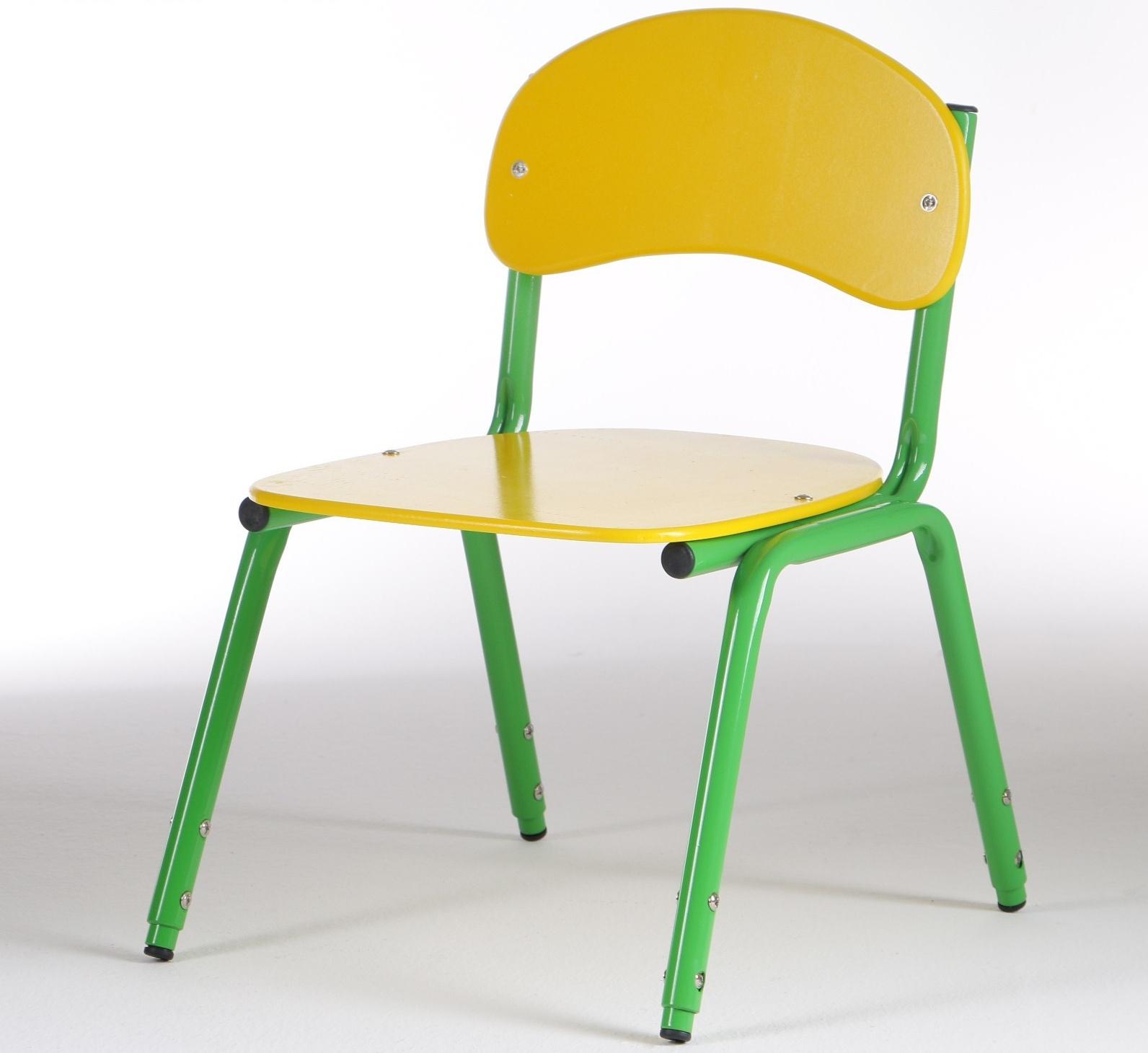 Стул детский штабелируемый Сема гр.1-3, Желтый/Зеленый