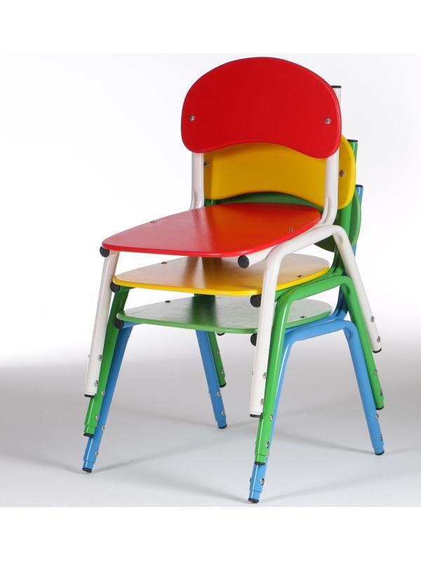 Стул детский штабелируемый Сема гр.1-3, Желтый/Зеленый