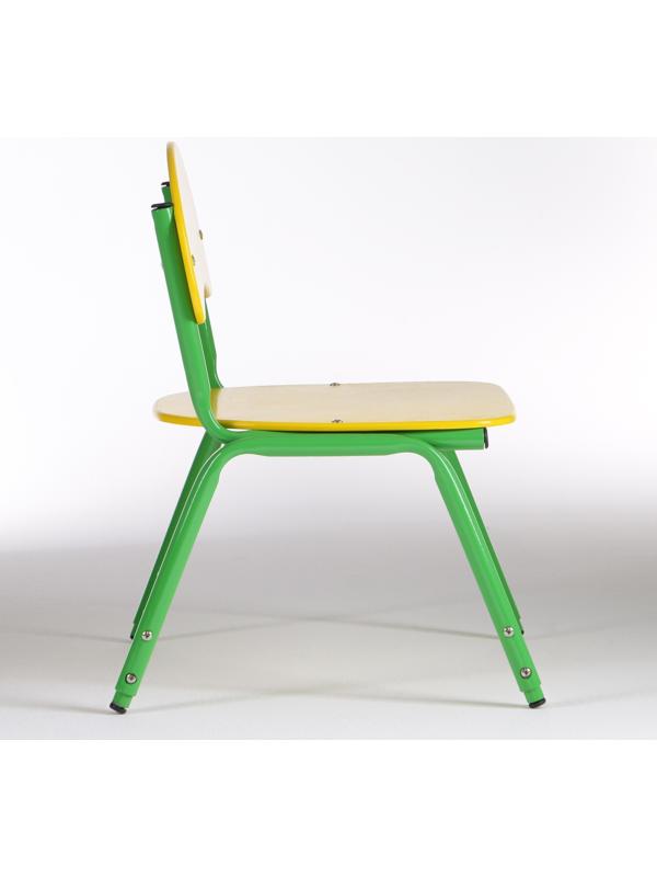 Стул детский штабелируемый Сема гр.1-3, Желтый/Зеленый