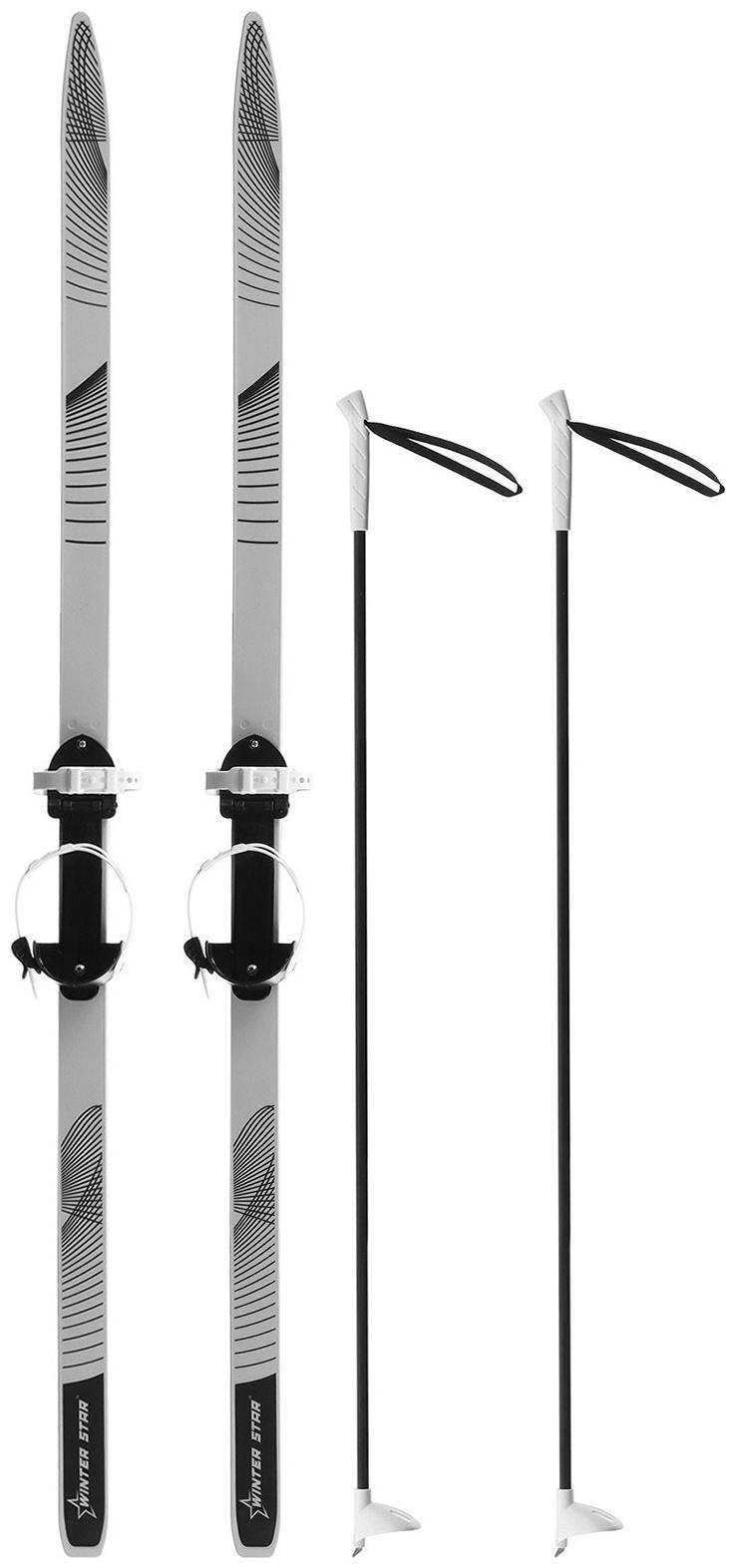 Комплект лыжный подростковый Winter Star: лыжи 120 см, палки 95 см