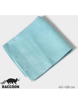Салфетка для уборки большая Raccoon, 40×68 см, цвет голубой