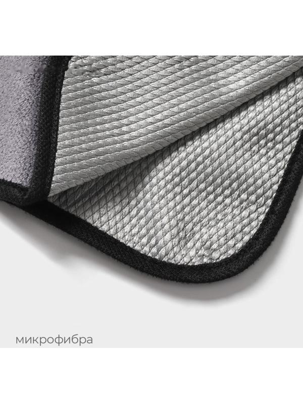 Салфетка для уборки Raccoon «Суперплотная мульти», 30×30 см, плотность 450 гр, микрофибра, цвет серый