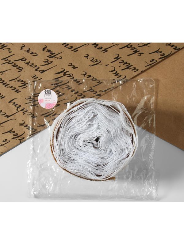 Лента из джута «Кружево», 60 мм, 4,5 ± 0,5 м, цвет белый