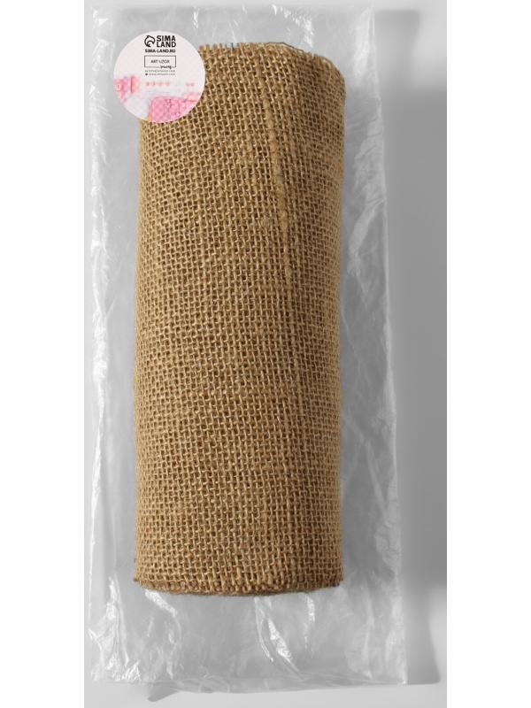 Ткань из джута, натуральная, 20 см, 4,5 ± 0,5 м, цвет бежевый