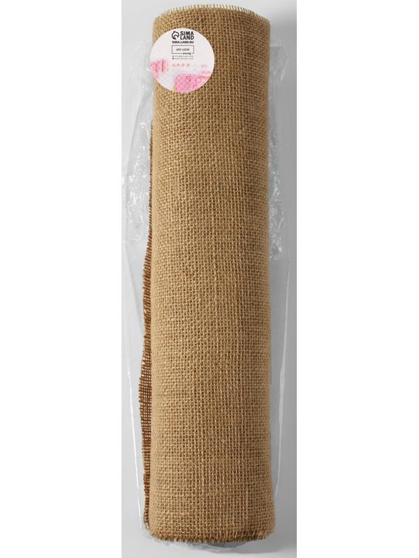 Ткань из джута, натуральная, 38 см, 4,5 ± 0,5 м, цвет бежевый
