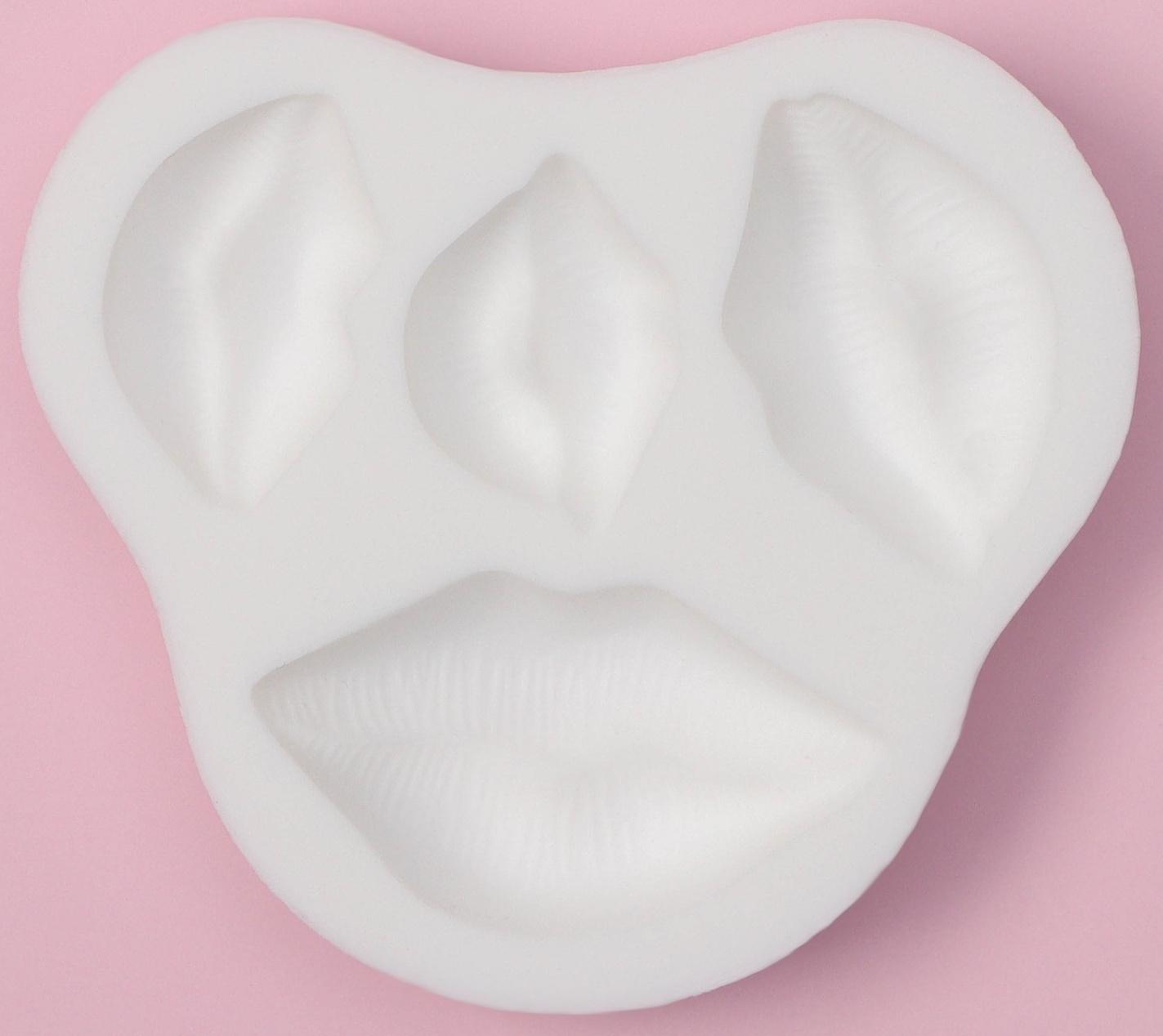 Молд Доляна «Губы», 8,5×8×1,5 см , цвет белый