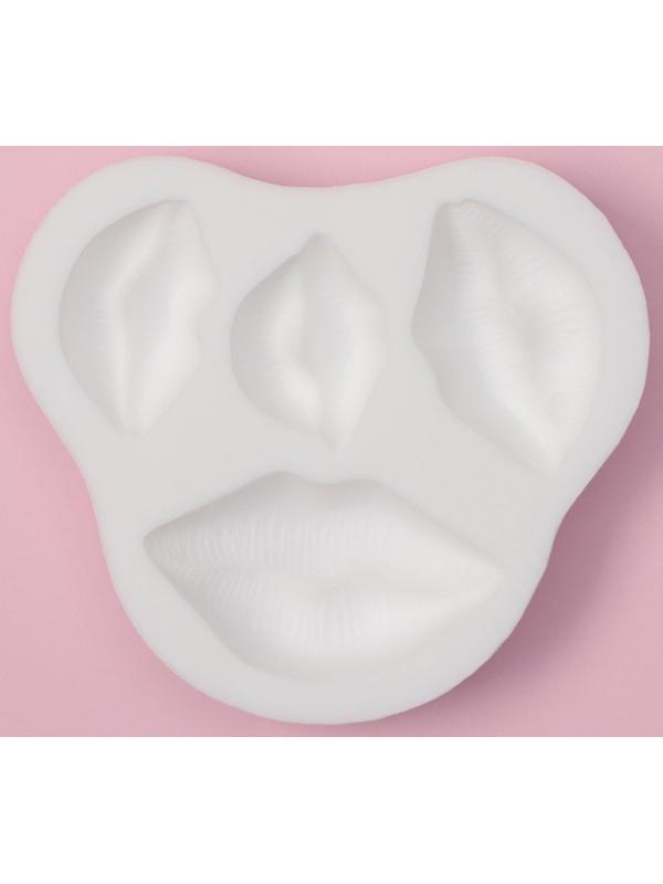 Молд Доляна «Губы», 8,5×8×1,5 см , цвет белый