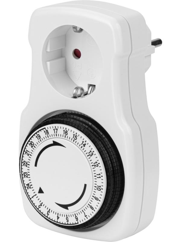 Таймер розеточный REV, механический, 3680 Вт, до 96 вкл./выкл. сутки, интервал 15 мин.,белый