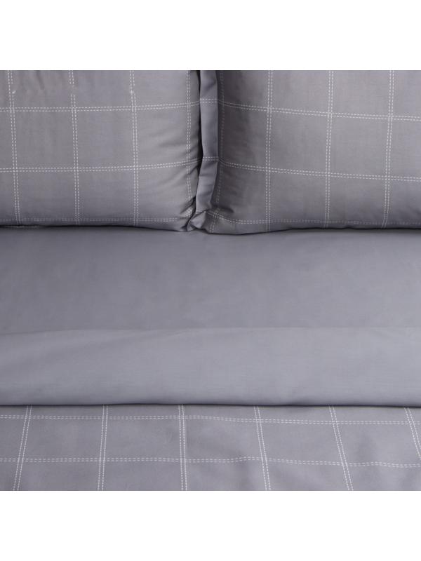 Постельное бельё Этель дуэт Cage: grey, 143х215 см-2шт, 215х240 см, 50х70+3 см-2 шт, мако-сатин, 114г/м2