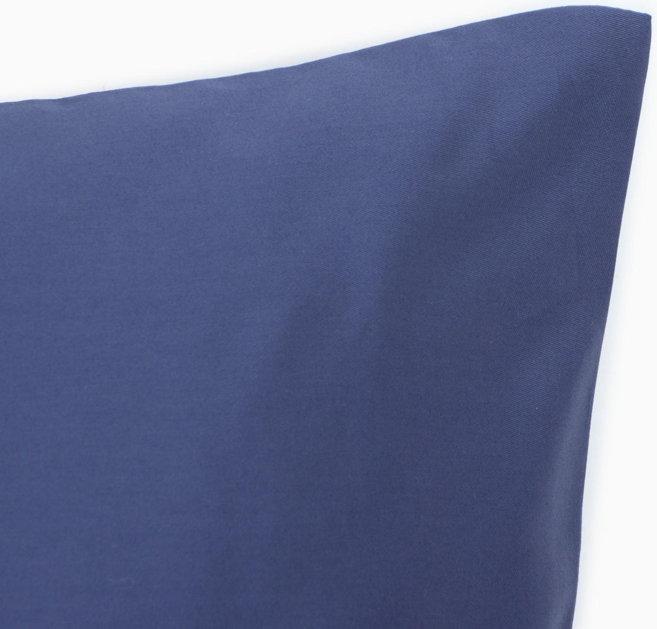 Наволочка Этель 50х70 см, цвет синий, мако-сатин, 114г/м2, 100% хлопок