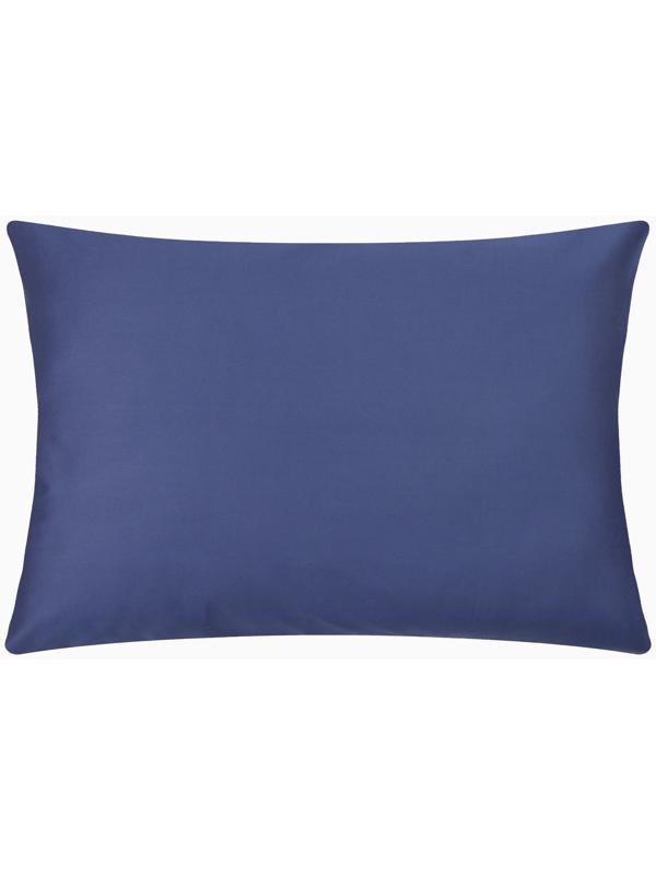 Наволочка Этель 50х70 см, цвет синий, мако-сатин, 114г/м2, 100% хлопок