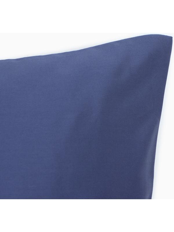 Наволочка Этель 50х70 см, цвет синий, мако-сатин, 114г/м2, 100% хлопок