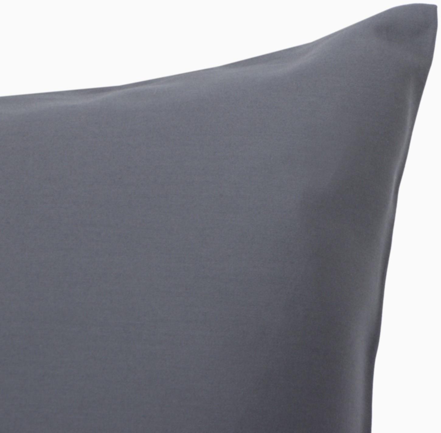 Наволочка Этель 50х70 см, цвет темно-серый, мако-сатин, 114г/м2, 100% хлопок