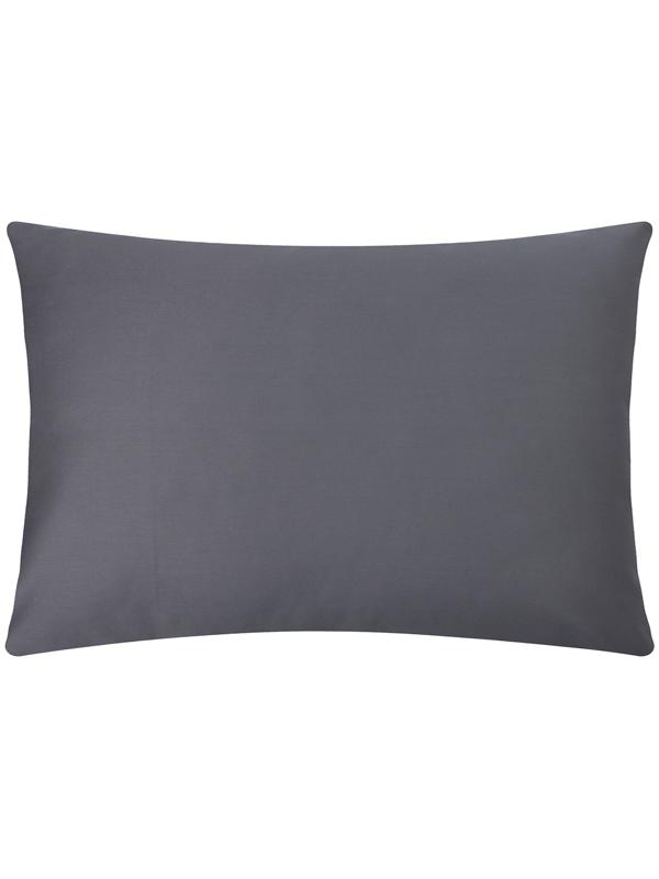 Наволочка Этель 50х70 см, цвет темно-серый, мако-сатин, 114г/м2, 100% хлопок