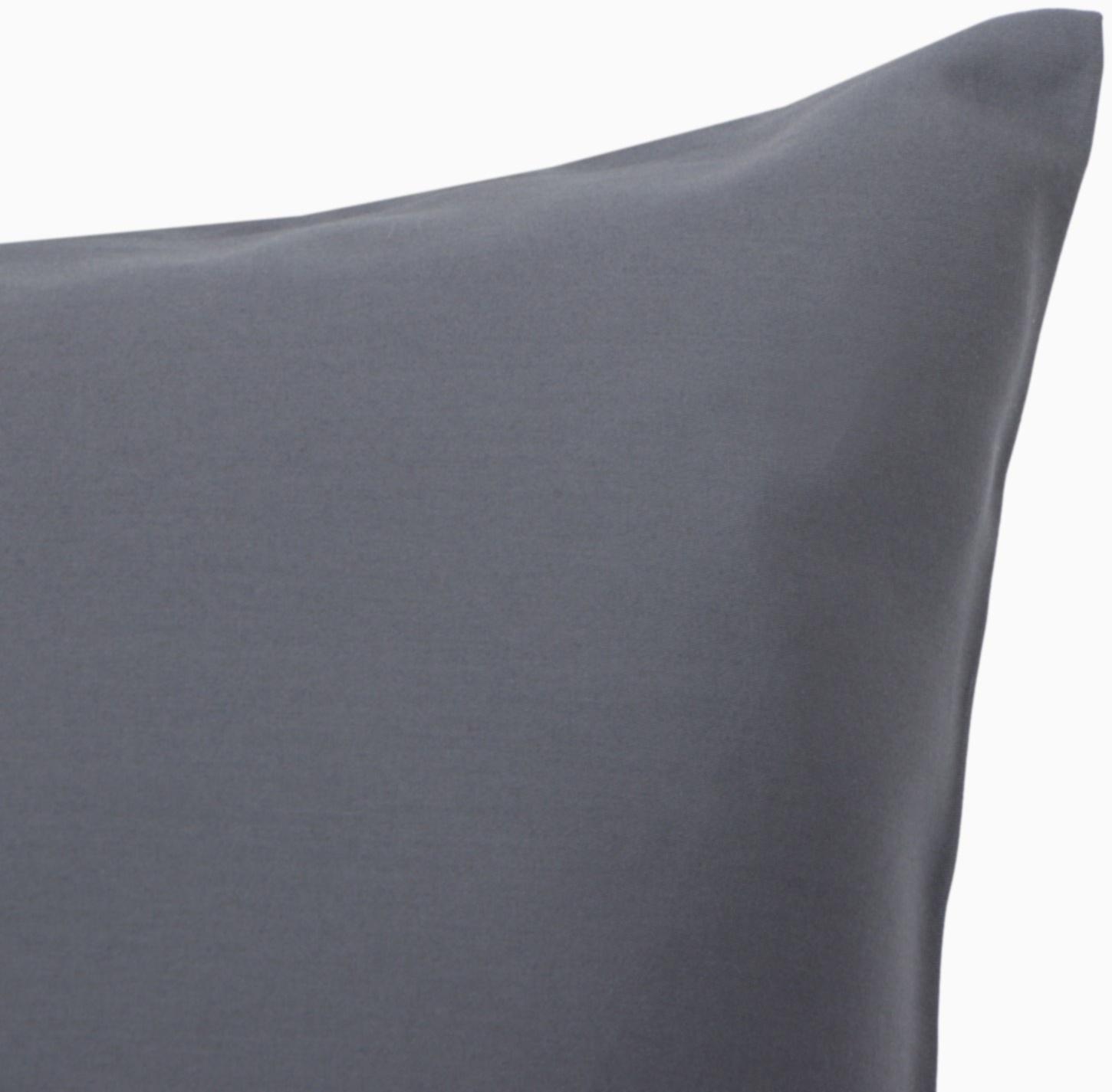 Наволочка Этель 70х70 см, цвет темно-серый, мако-сатин, 114г/м2, 100% хлопок
