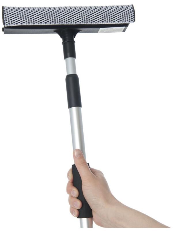 Стеклоочиститель большой, насадка 24 х 3.5 см, рукоятка 68-115 см