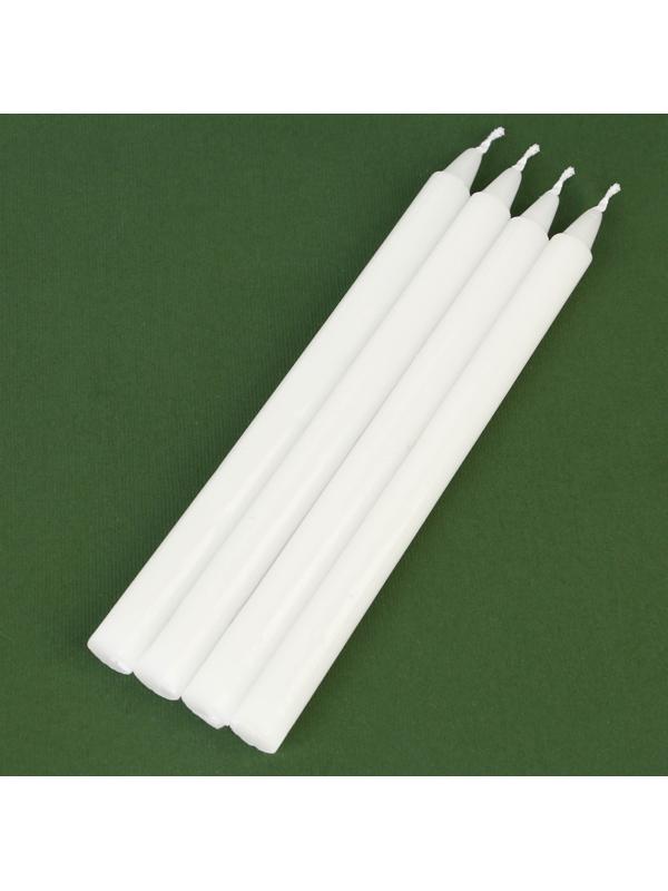 Набор восковых свечей «Верь в чудеса», 4 шт., белые, 15 х 1 х 1 см.