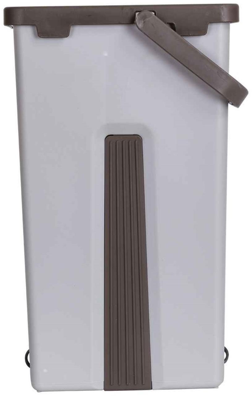 Набор для уборки ORION 2123: швабра, ведро с отжимом/полосканием, сменные насадки, 2 шт, 4 л, цвет серый