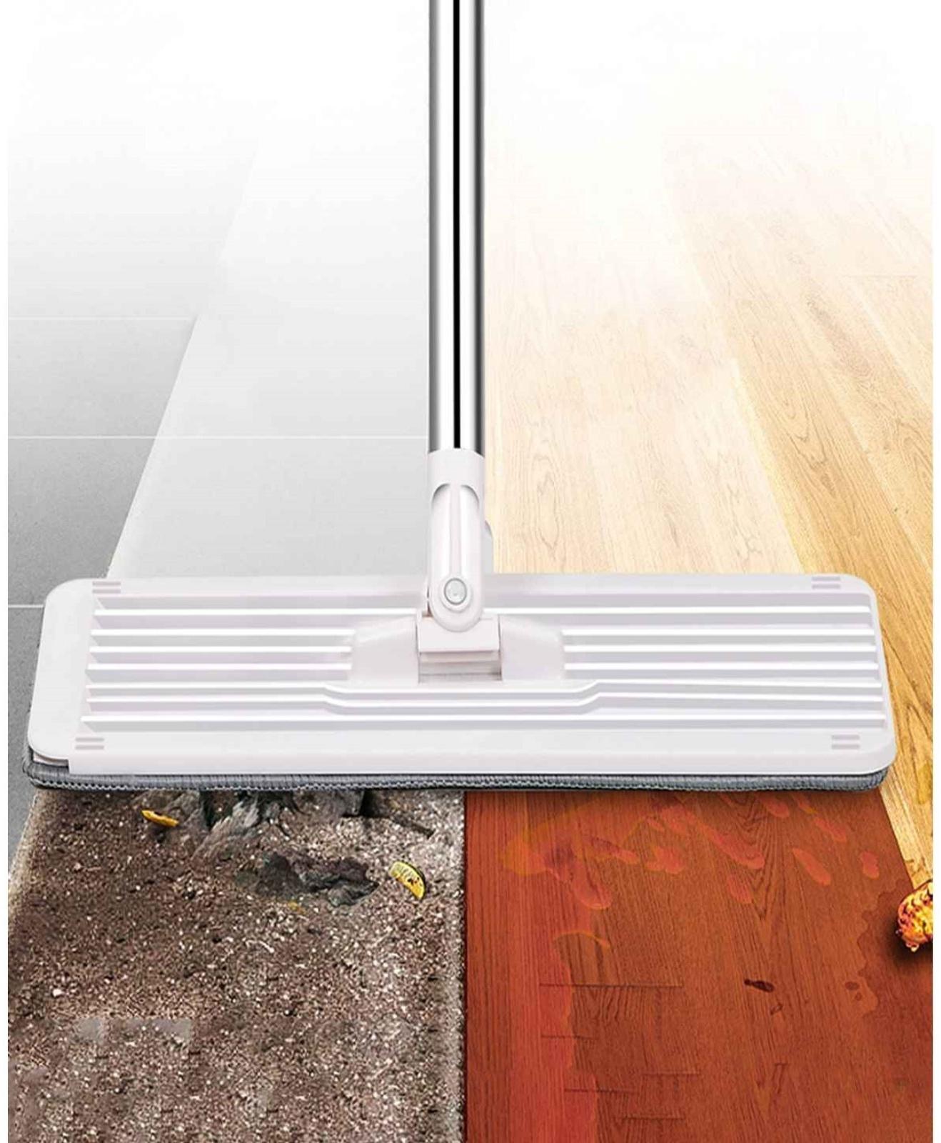 Набор для уборки ORION 2123: швабра, ведро с отжимом/полосканием, сменные насадки, 2 шт, 4 л, цвет серый