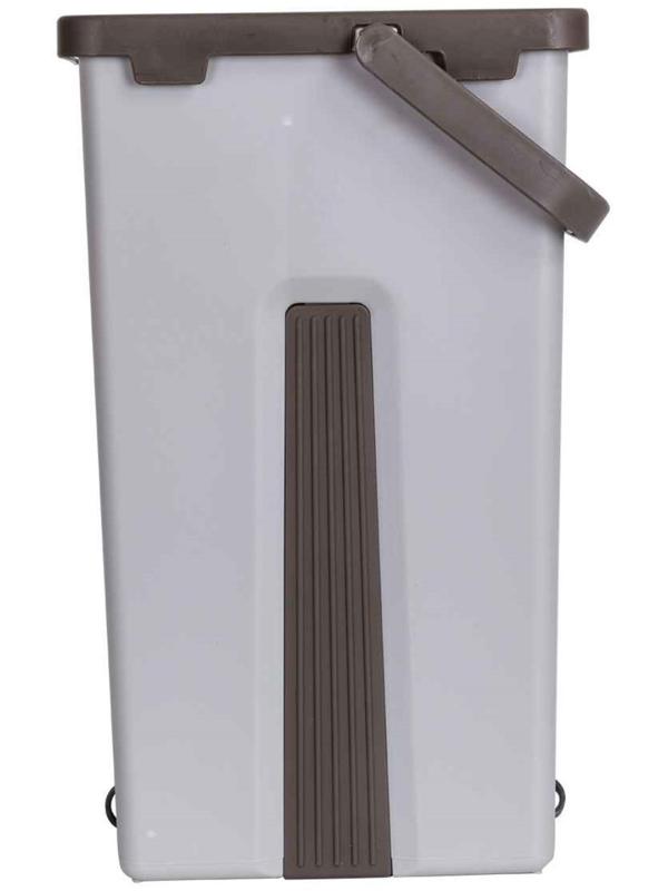 Набор для уборки ORION 2123: швабра, ведро с отжимом/полосканием, сменные насадки, 2 шт, 4 л, цвет серый