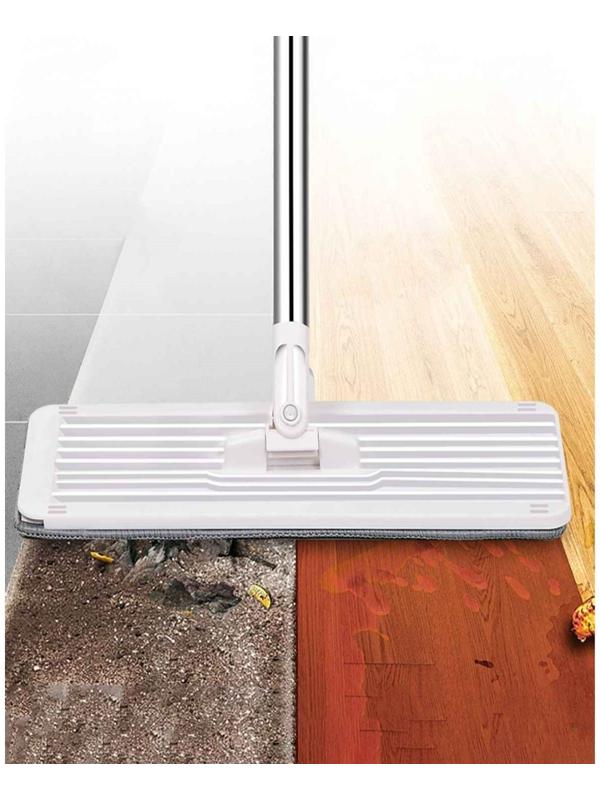 Набор для уборки ORION 2123: швабра, ведро с отжимом/полосканием, сменные насадки, 2 шт, 4 л, цвет серый