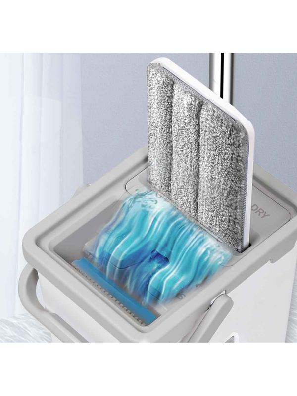 Набор для уборки ORION 2123: швабра, ведро с отжимом/полосканием, сменные насадки, 2 шт, 4 л, цвет серый