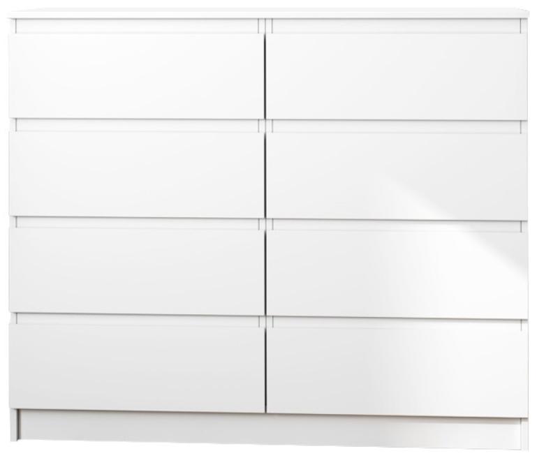 Комод Мори 8 ящиков, 1204х404х990, Белый