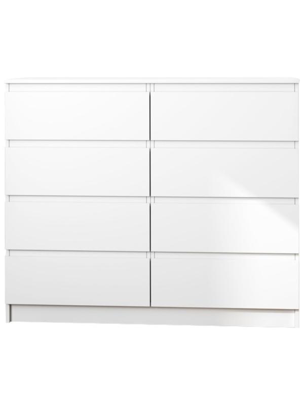 Комод Мори 8 ящиков, 1204х404х990, Белый
