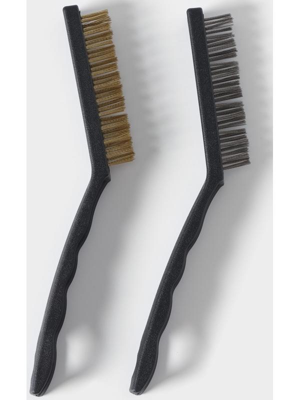 Набор щёток универсальных, 2 шт, 21×2×2,5 см, рабочая часть 8,5×1,5×1,5 см, цвет чёрный