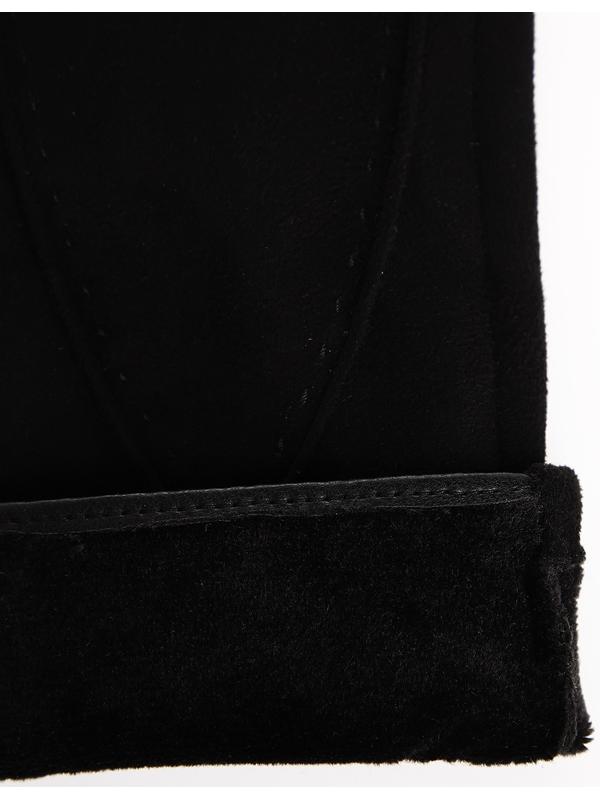 Перчатки женские, безразмерные, без утеплителя, цвет чёрный