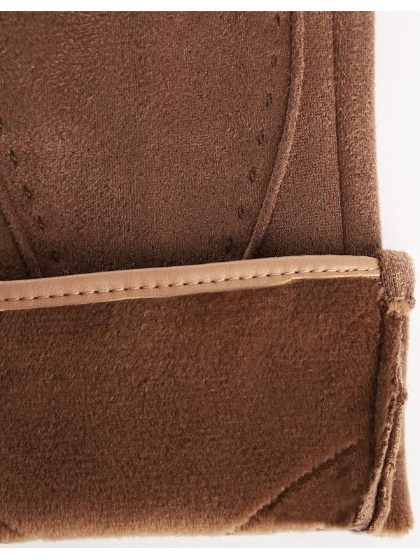 Перчатки женские, безразмерные, без утеплителя, цвет бежевый