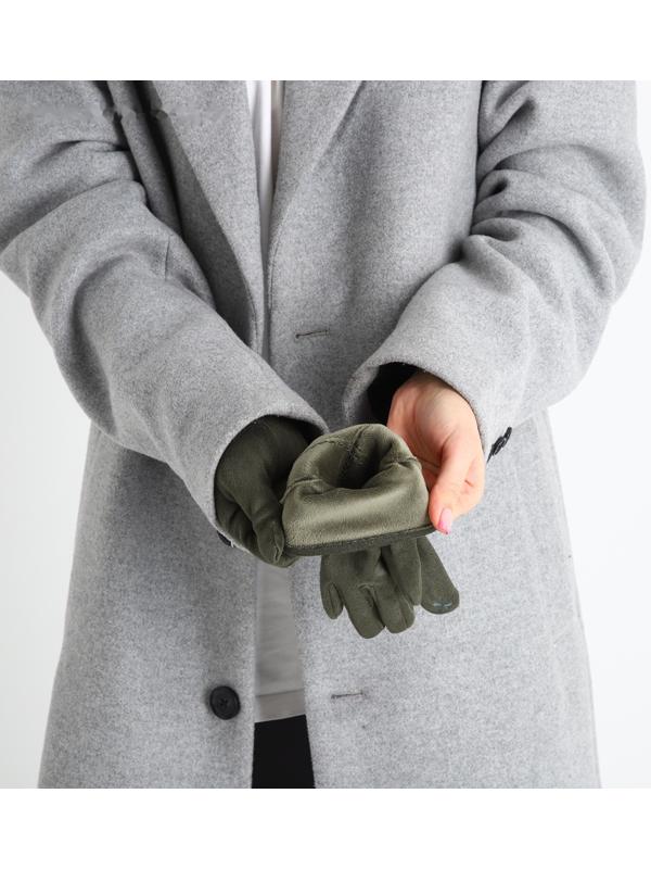 Перчатки женские, безразмерные, без утеплителя, цвет хаки