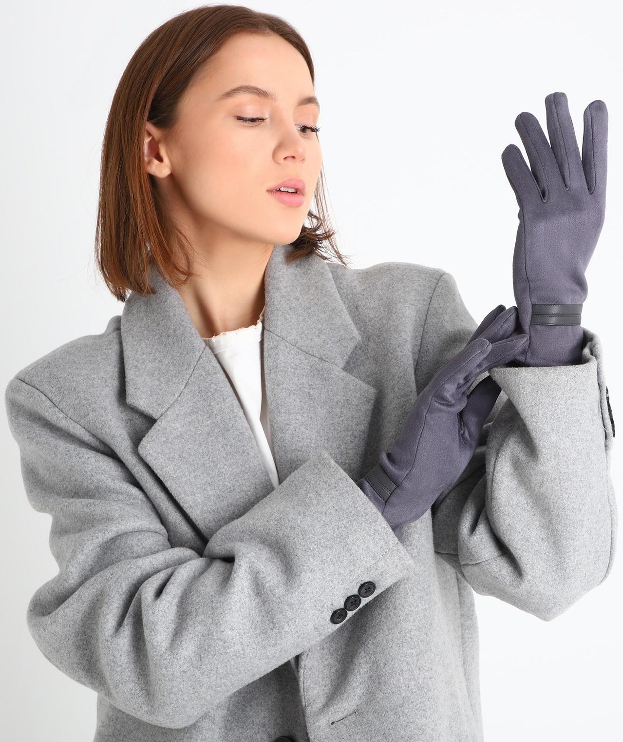 Перчатки женские, безразмерные, без утеплителя, цвет серый
