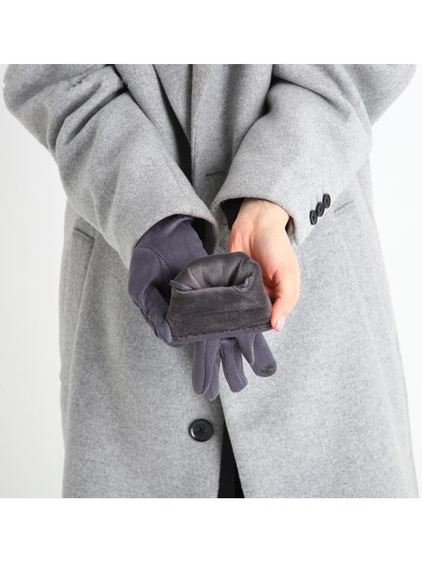 Перчатки женские, безразмерные, без утеплителя, цвет серый