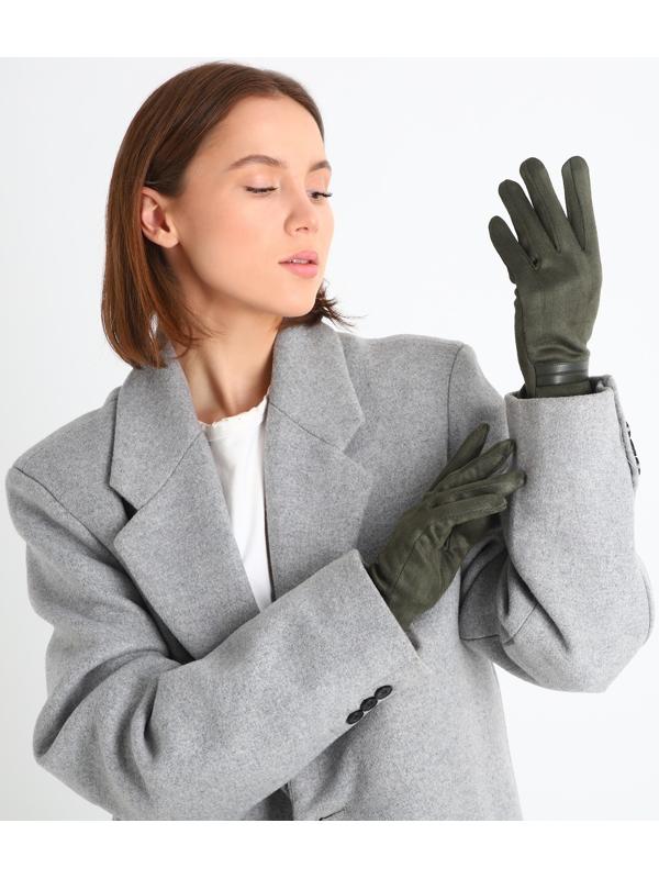 Перчатки женские, безразмерные, без утеплителя, цвет хаки