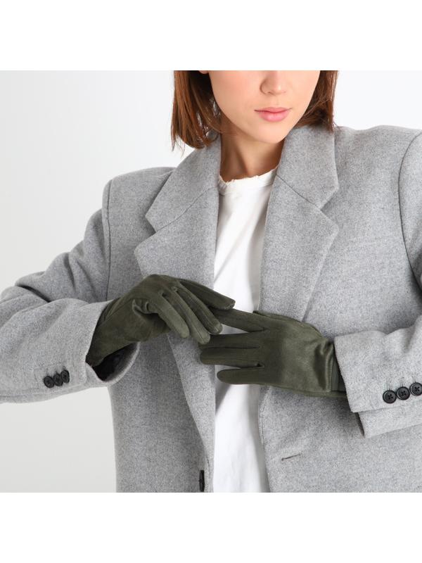 Перчатки женские, безразмерные, без утеплителя, цвет хаки