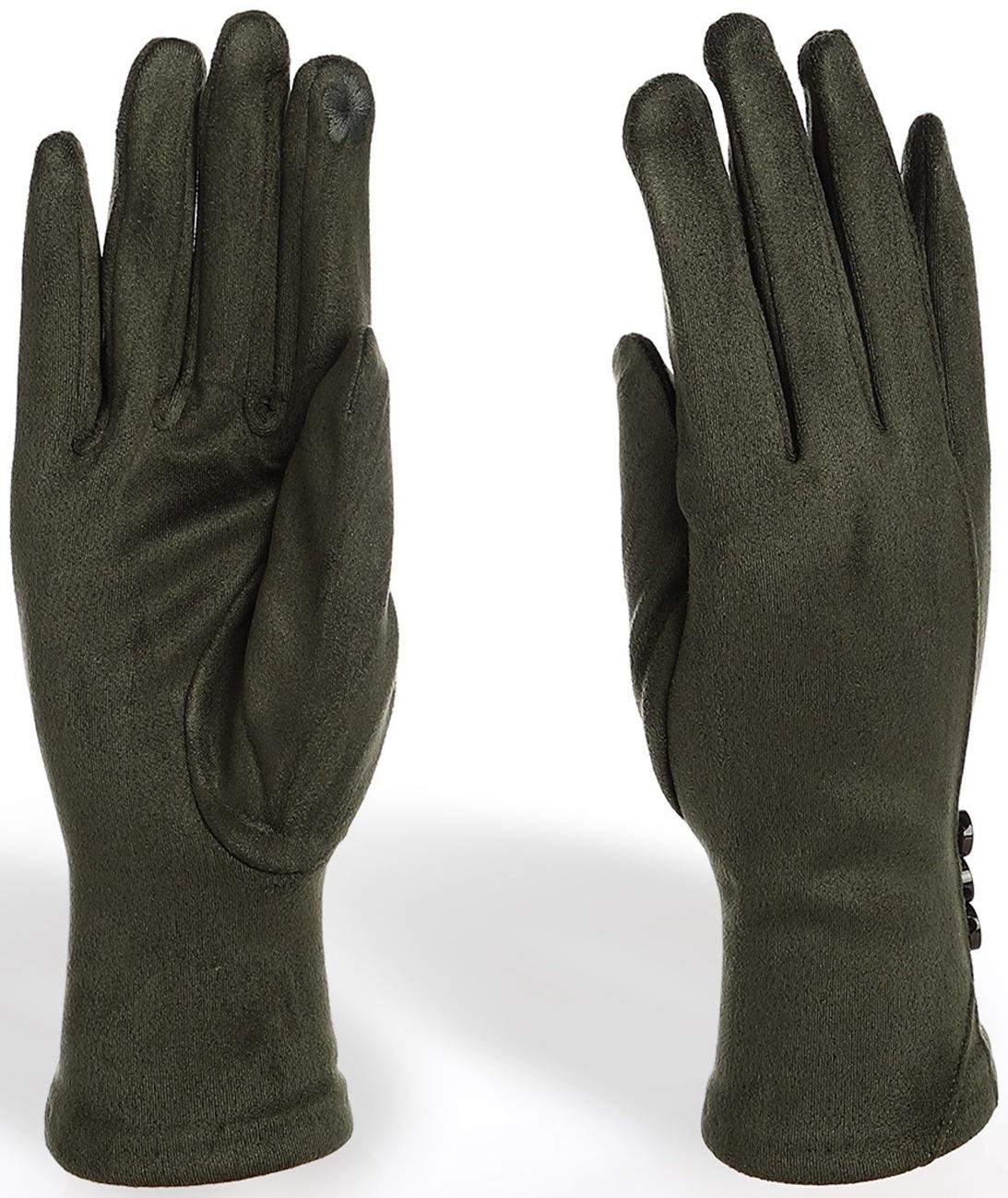 Перчатки женские, безразмерные, без утеплителя, цвет хаки