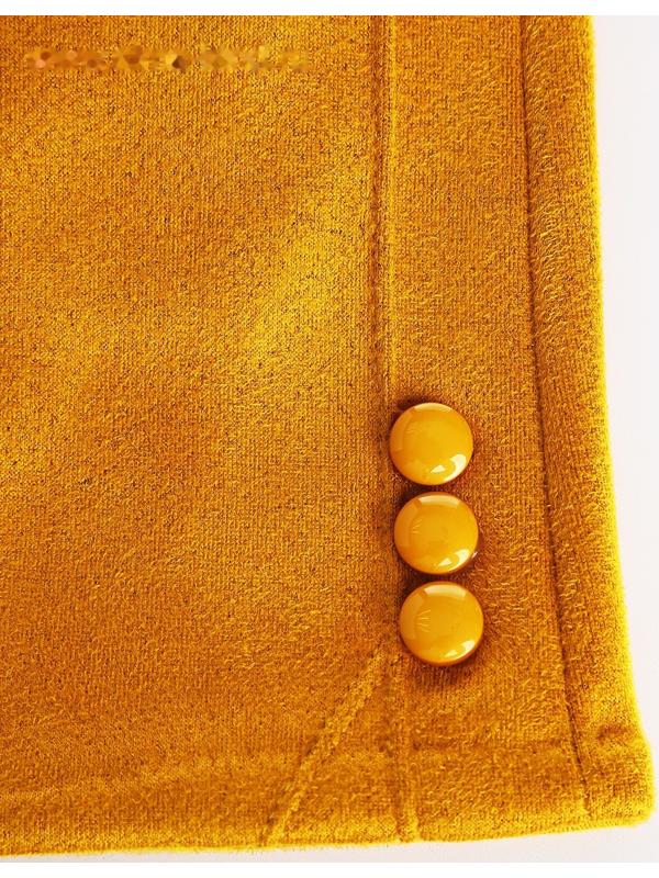 Перчатки женские, безразмерные, без утеплителя, цвет горчичный