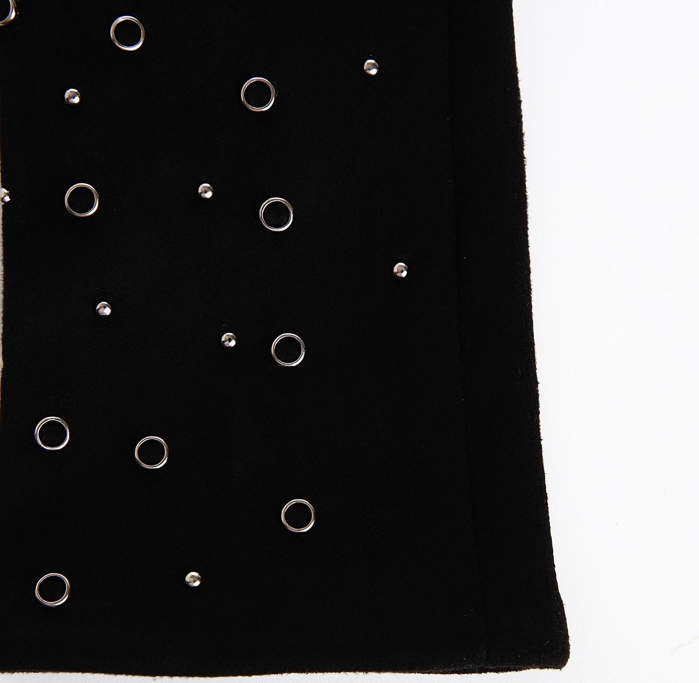 Перчатки женские, безразмерные, без утеплителя, цвет чёрный