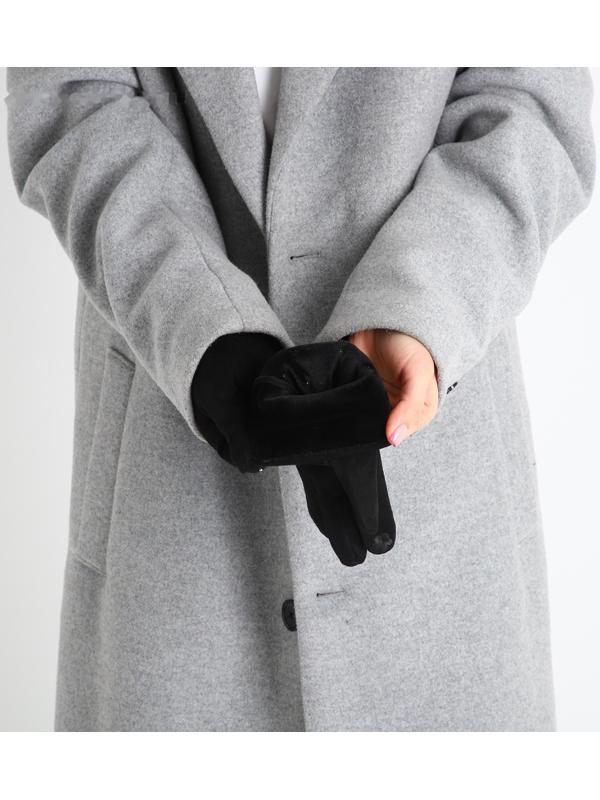 Перчатки женские, безразмерные, без утеплителя, цвет чёрный