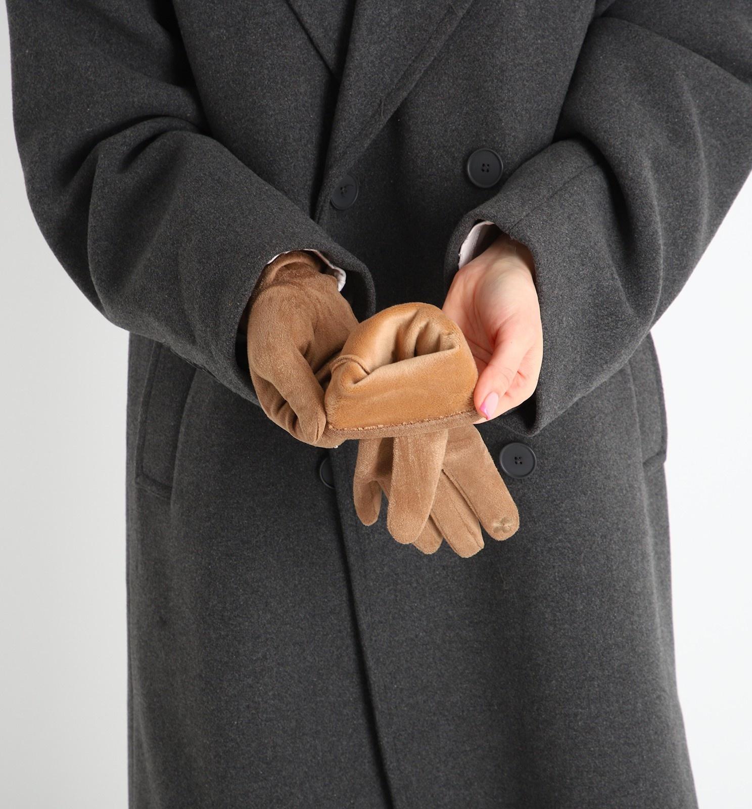 Перчатки женские, безразмерные, без утеплителя, цвет бежевый