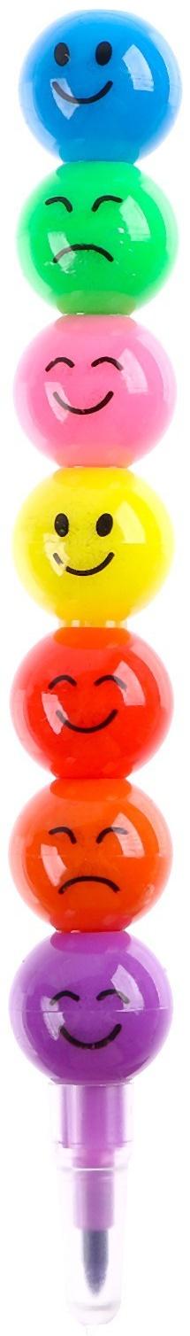 Набор для рисования: печать 3 шт., штемпельная подушка, карандаш 7 цветов, цвет голубой