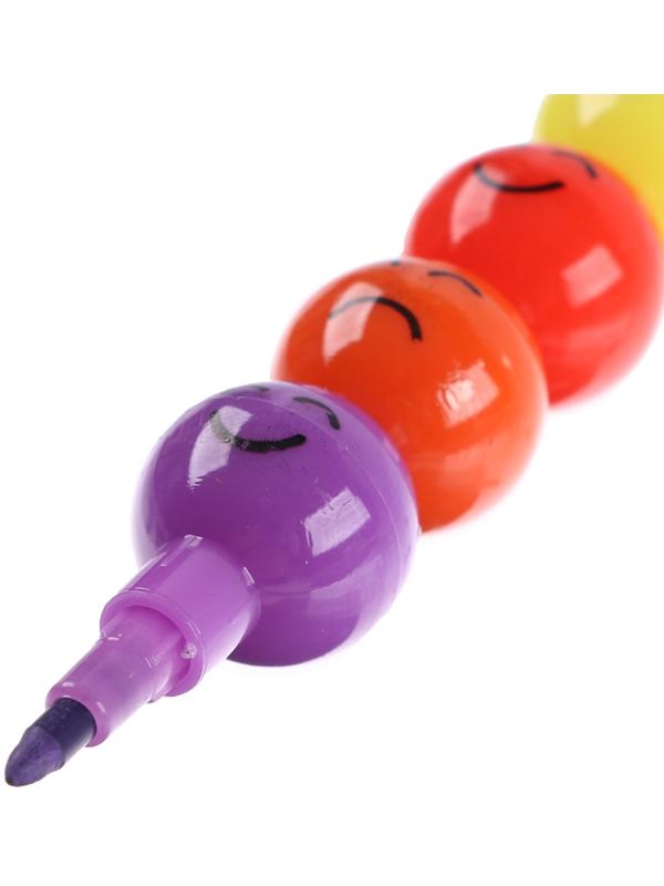 Набор для рисования: печать 3 шт., штемпельная подушка, карандаш 7 цветов, цвет голубой