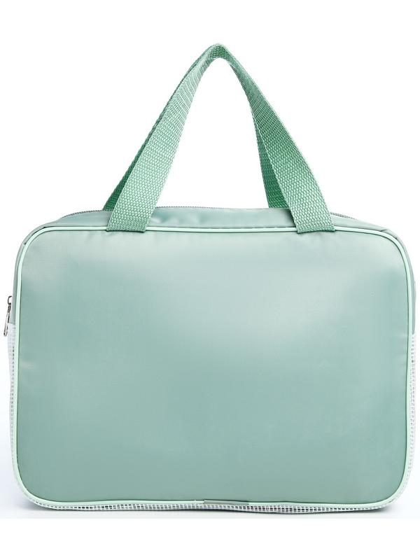 Косметичка на молнии, цвет зелёный