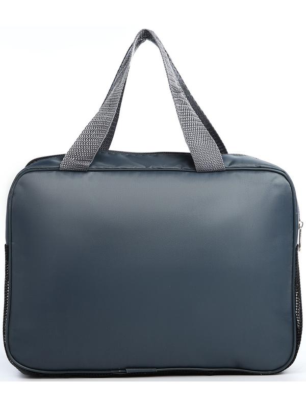 Косметичка на молнии, цвет серый