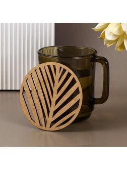 Подставка под кружку «Лист», хдф, 9х9 см